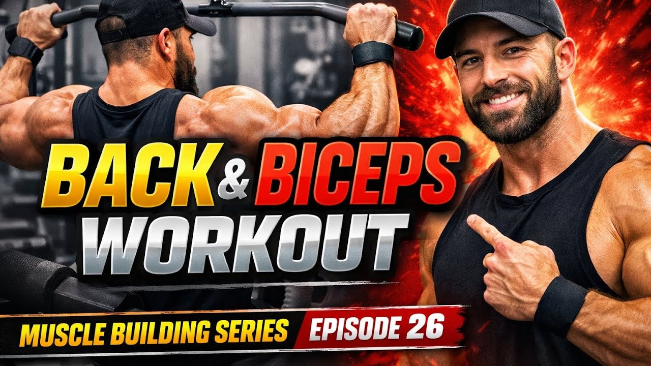 Full Back & Biceps Workout | Beginner | Muscle Building Series Ep26