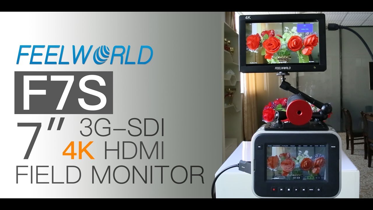 FEELWORLD F7S 7 Inch 3G SDI 4K HDMI On camera Monitor IPS Full HD 1920x1200 Rugged Aluminum Housing