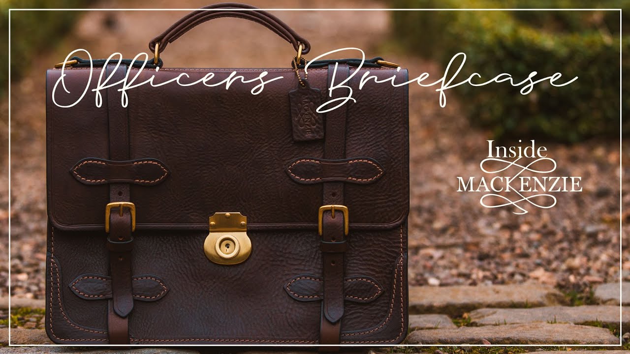 Officers Briefcase - Handmade Leather Briefcase by Mackenzie Leather Edinburgh