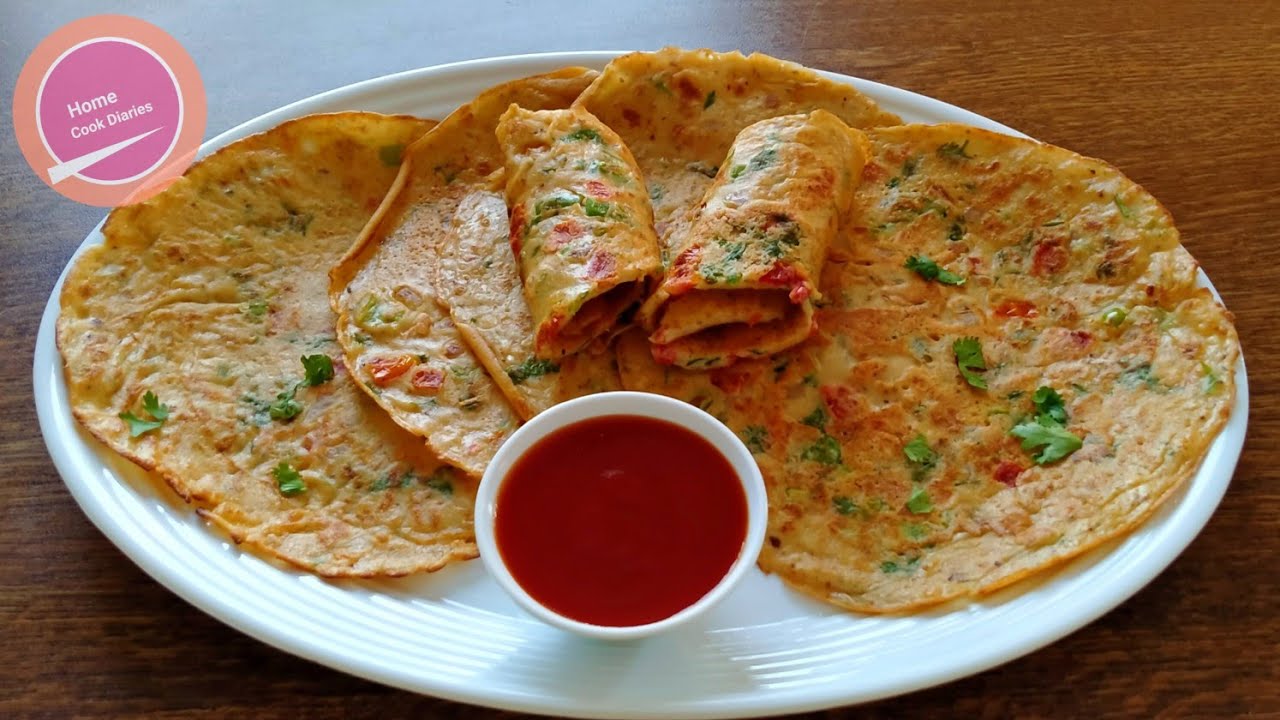 Vegetable Crepe Paratha | Vegetable Egg Paratha Recipe by Home Cook Diaries