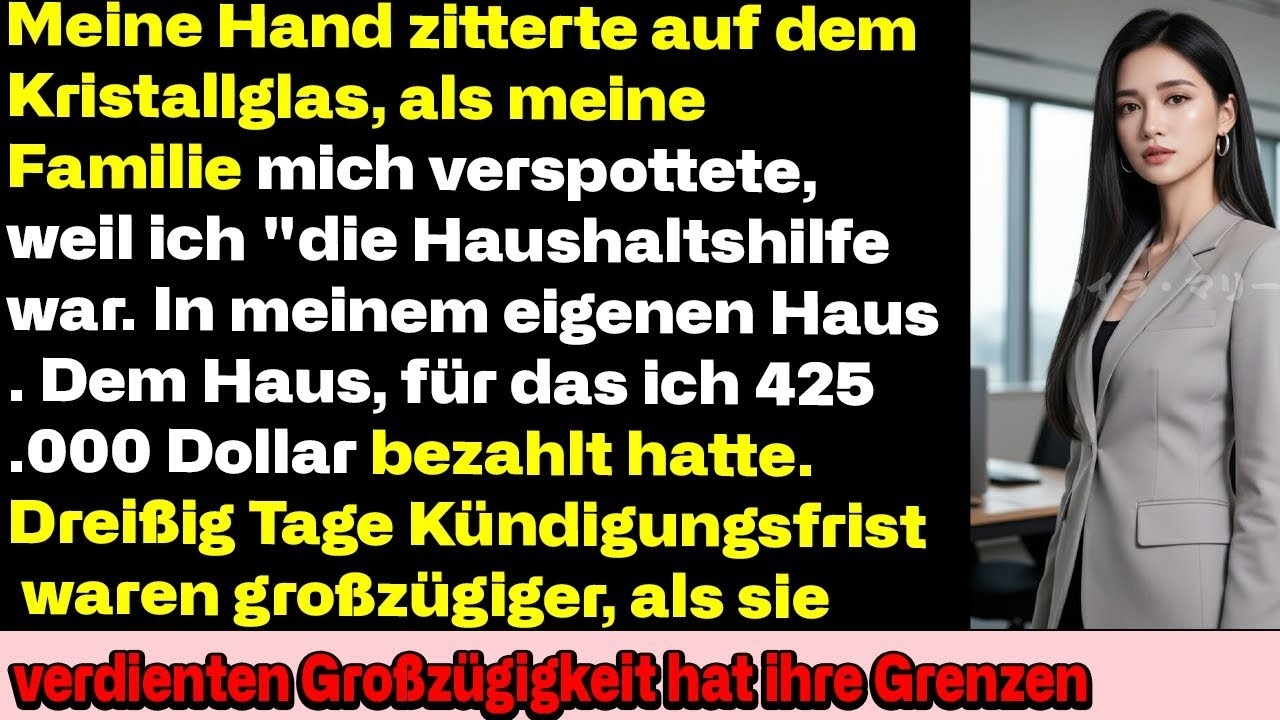 Meine Mutter behandelte mich wie eine Dienerin – sie vergaß, wem das Haus gehört.