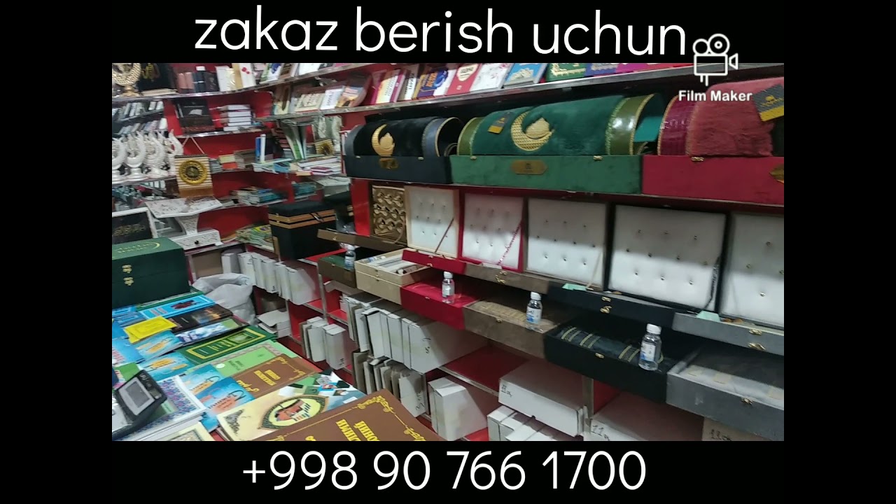 Qur'oni karim, joynamoz, tasbeh, salovat sanovçi, zamzam, kitopcha, mushk, musvoq