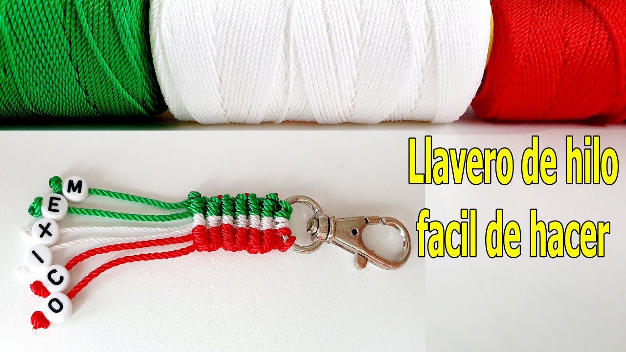 LLAVERO facil -MEXICANO -MACRAME \\ TODO EN CROCHET | llavero mexicano