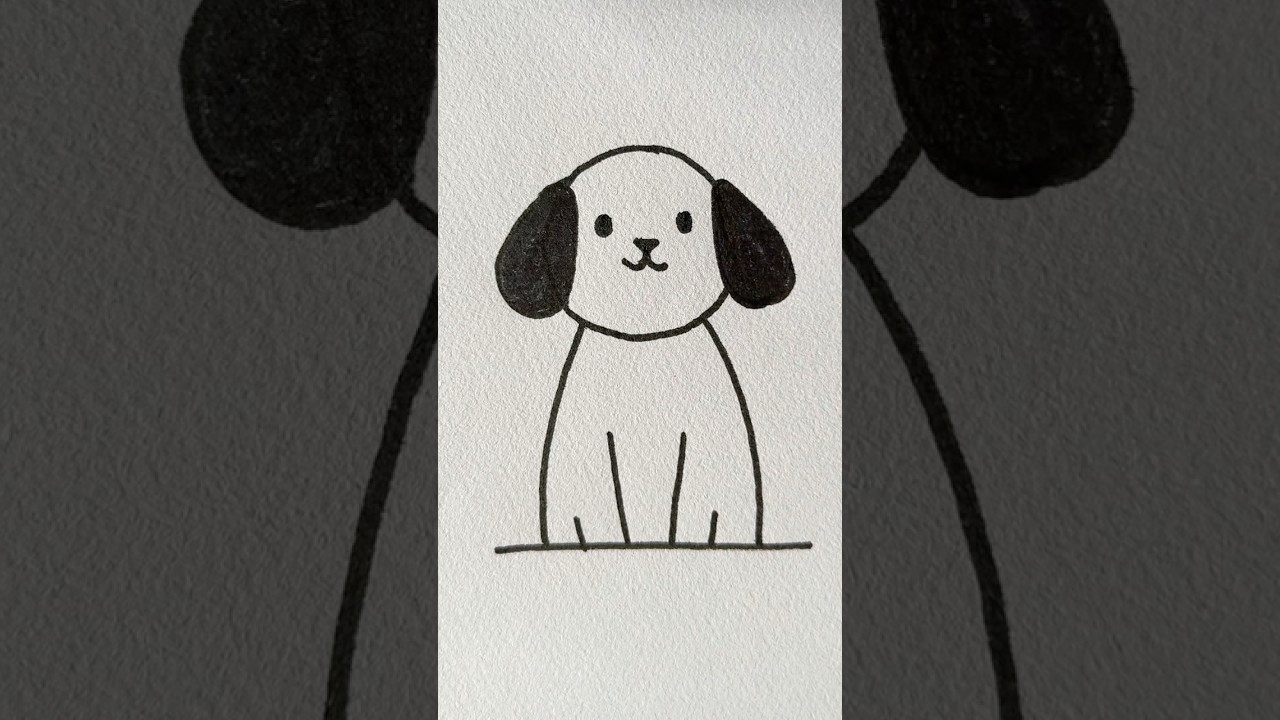 Easy 🐶 drawing#art #youtubeshorts #drawing #kidsart #kidstv #diy #youtube #kidsvideo #kids #shorts