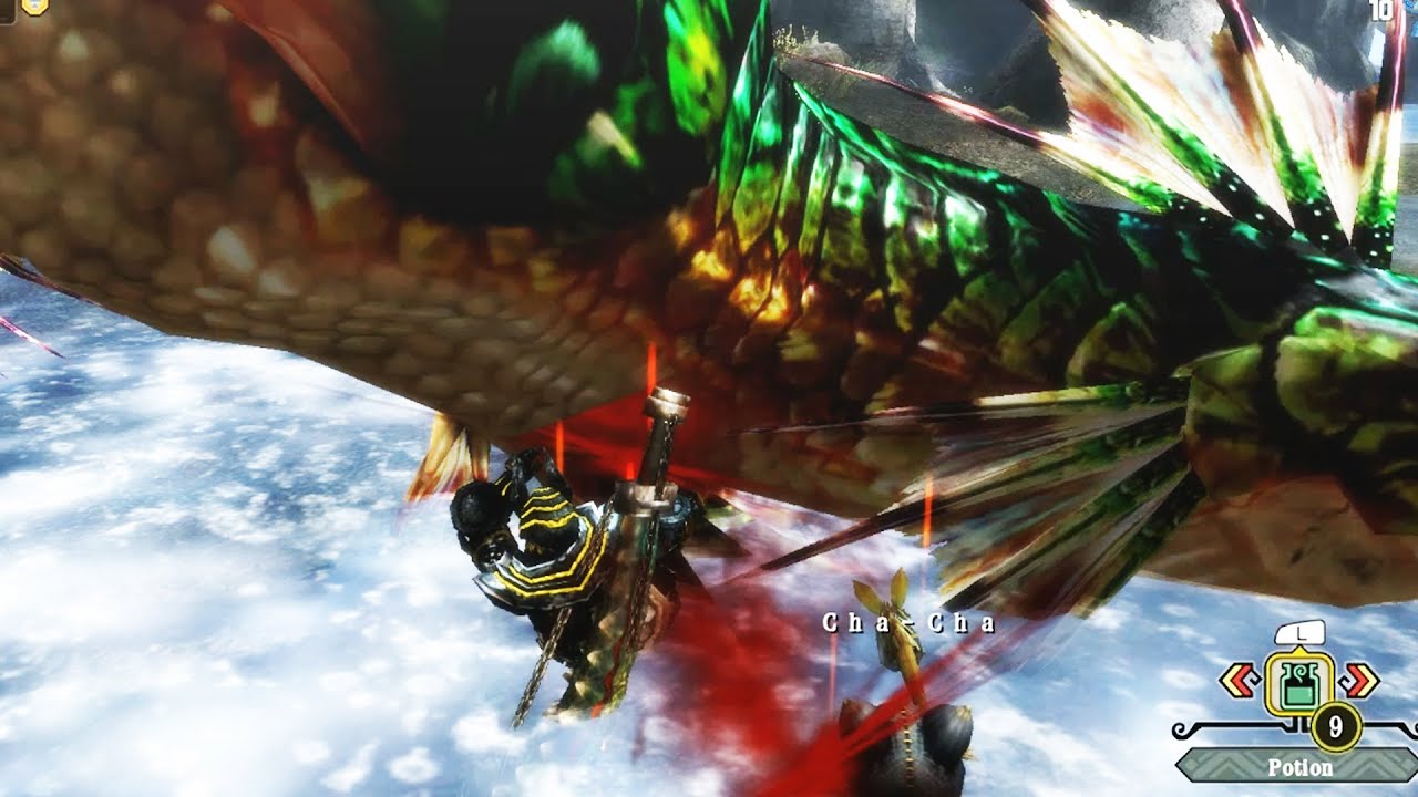 Monster Hunter 3 U - G-Rank Green Plesioth hits hard