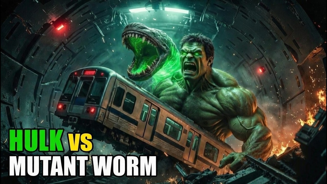 Hulk vs Mutant Worm: Mumbai Metro Disaster Rescue | Epic Fight