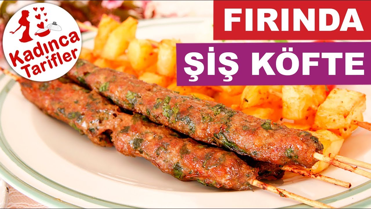 Fırında Çöp Şiş Köfte ve Patates Tarifi Nasıl Yapılır? | Videolu Yemek Tarifleri | Kadınca Tarifler