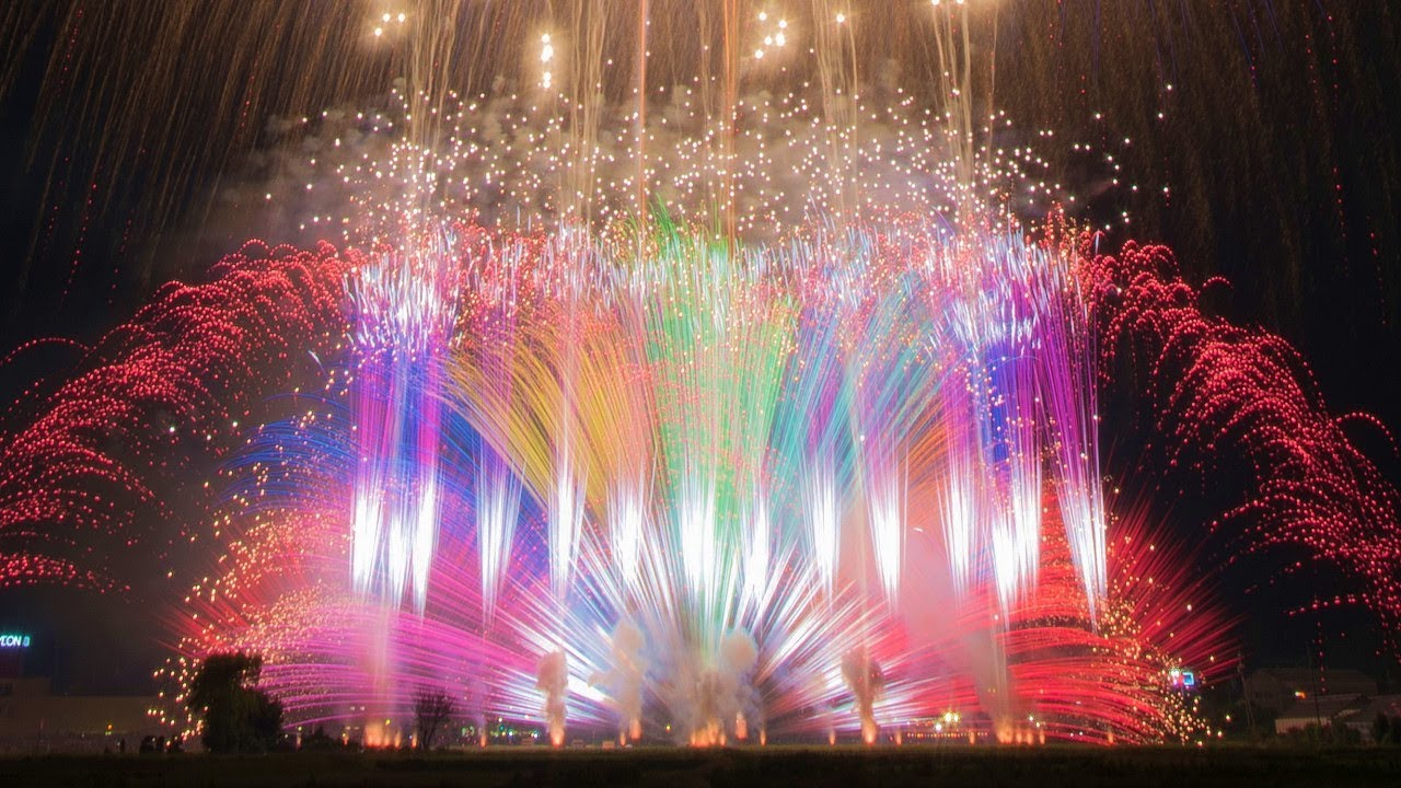 【4K】2019 田原祭り・五町合同花火大会 ダイジェスト