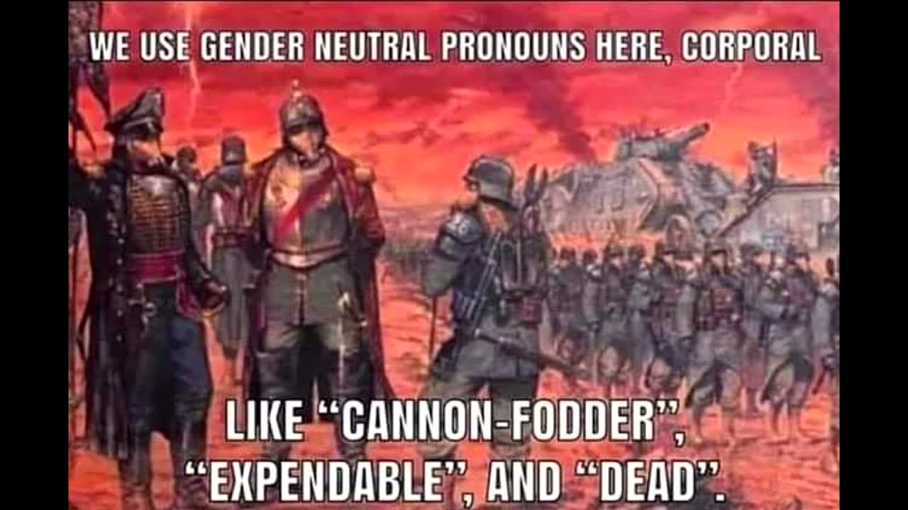 We use gender neutral pronouns here, Corporal
