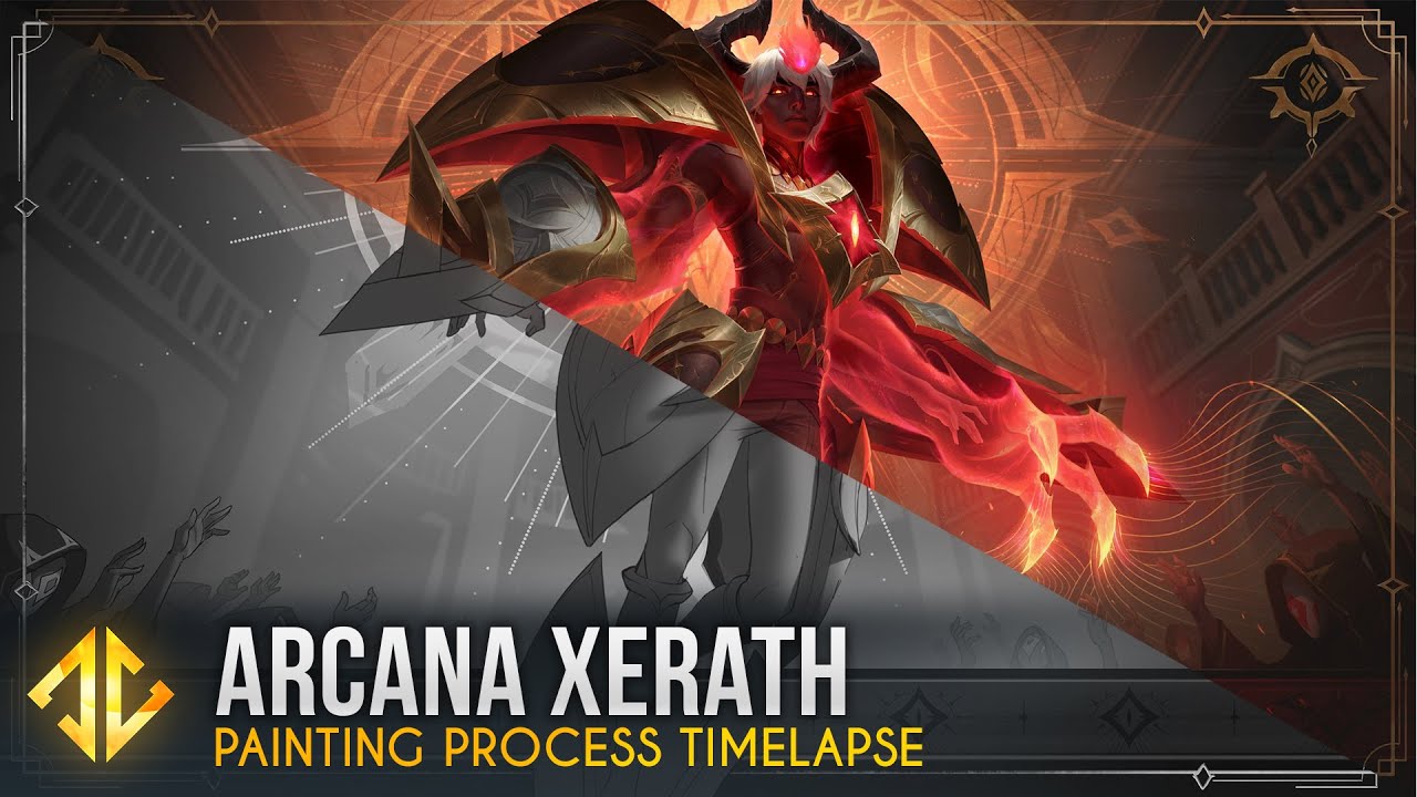Painting Arcana Xerath - League of Legends Splash Art Timelapse