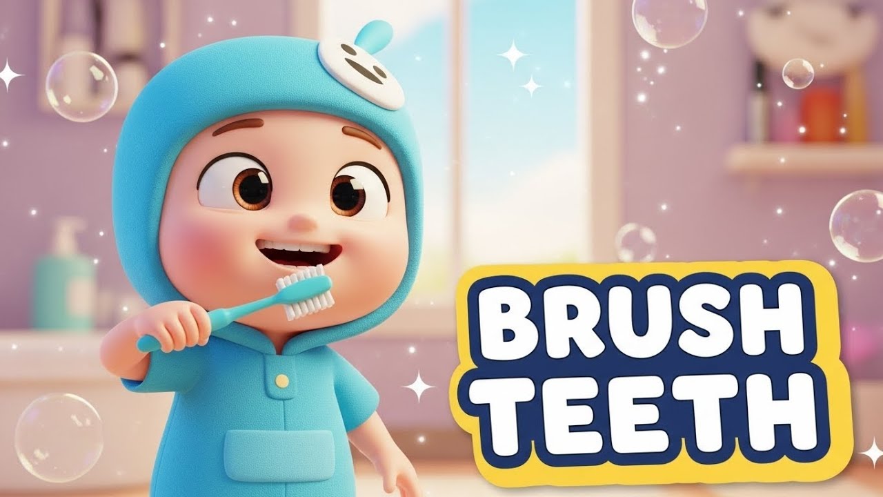 Brush Teeth Song for Toddlers | Brush Brush | Clean Teeth Kids Song