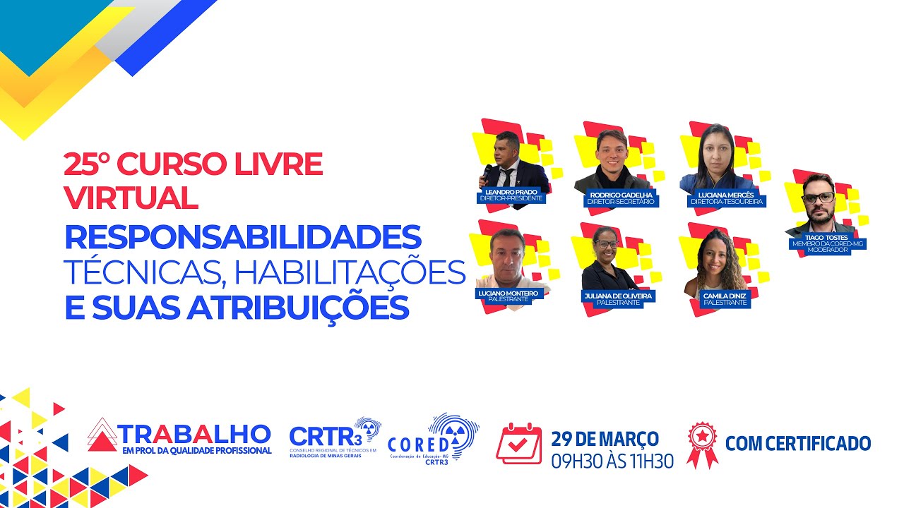 Curso Responsabilidades Técnicas, Habilitações e suas atribuições