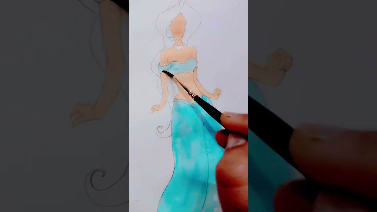 PRINCESS JASMINE DRAWING 💙💙 