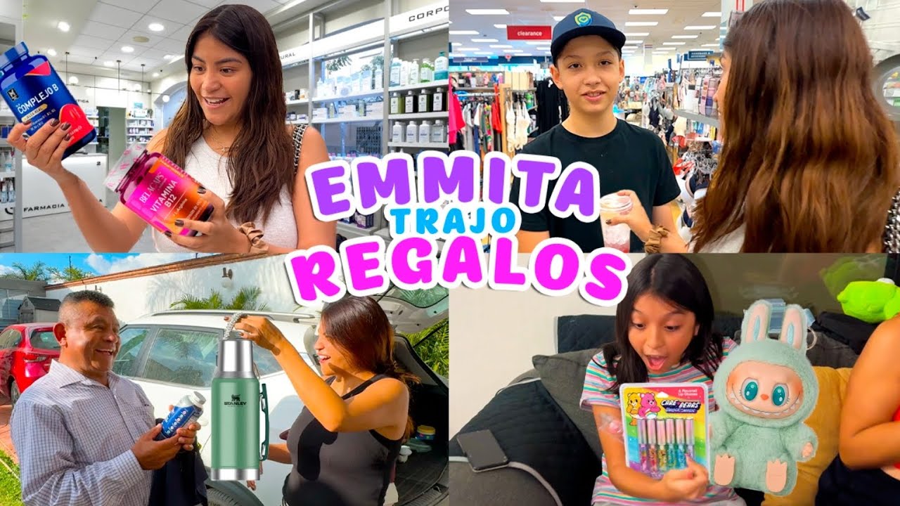 Emmita le trajo REGALOS a sus PRIMAS, ABUELITOS y a su TÍA MICHI ✈️ | Conny Merlin