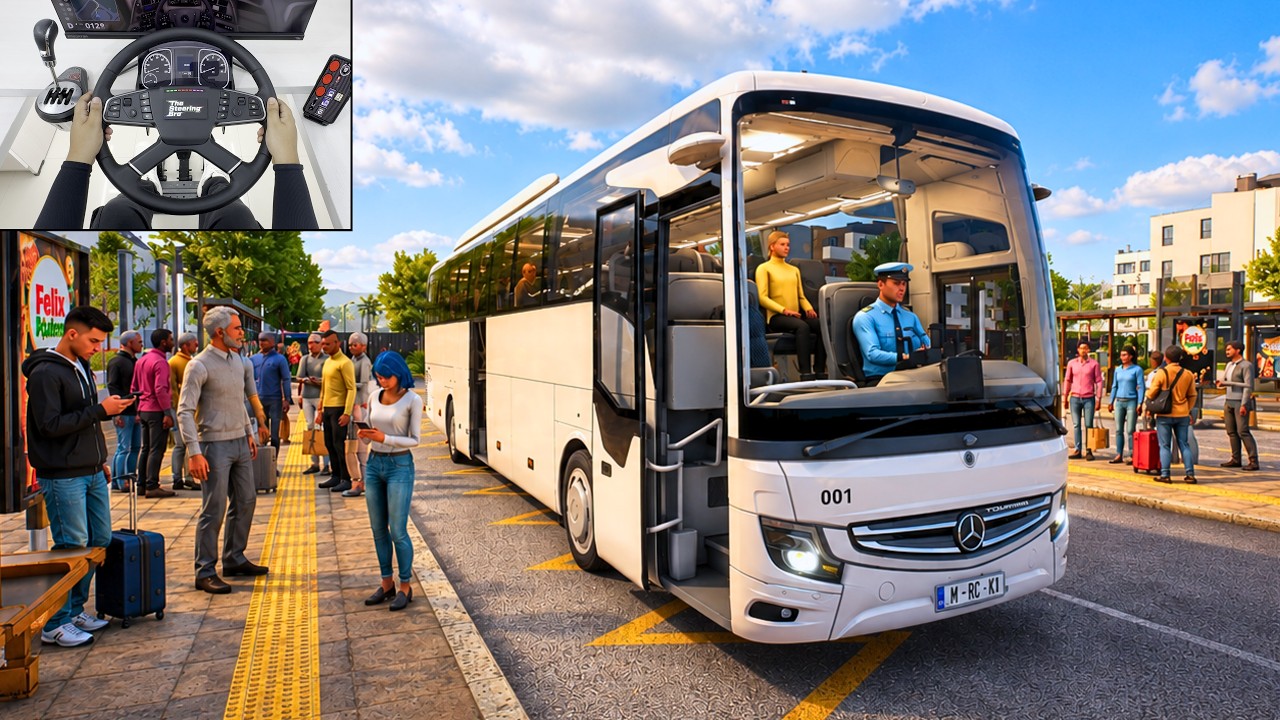 Bus Simulator 27 Demo &mdash; Первый пробный заезд | Геймплей на руле