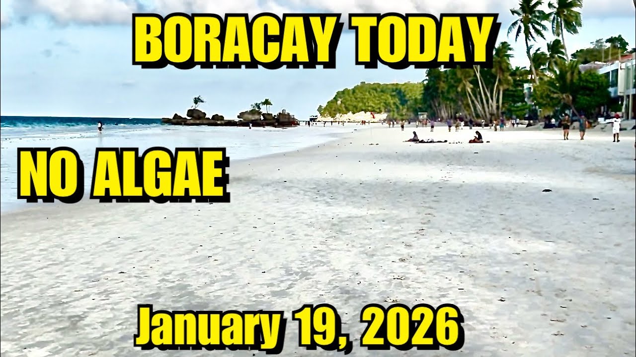 BORACAY TODAY- NO ALGAE- HABAGAT IS BLOWING
