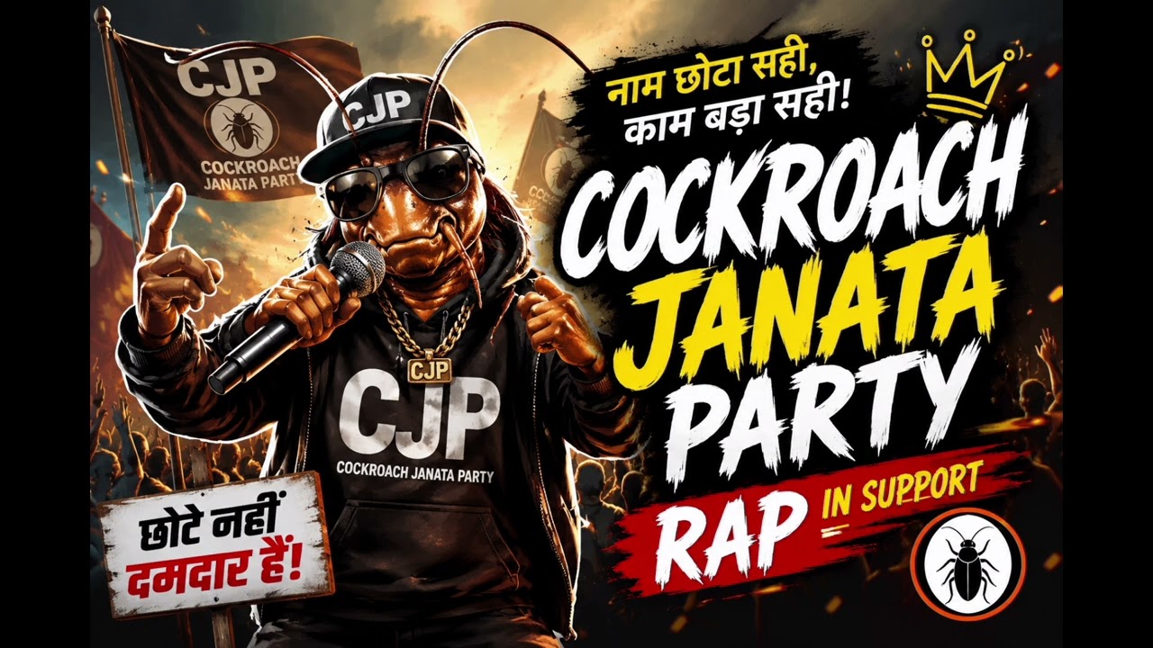 COCKROACH JANATA PARTY RAP 🪳🔥 |CJP Viral Support Song 2026 || Hindi Rap
