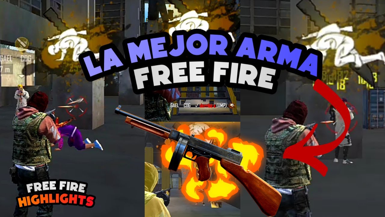 USANDO LA MEJOR ARMA DE FREE FIRE // FREE FIRE HIGHLIGHTS