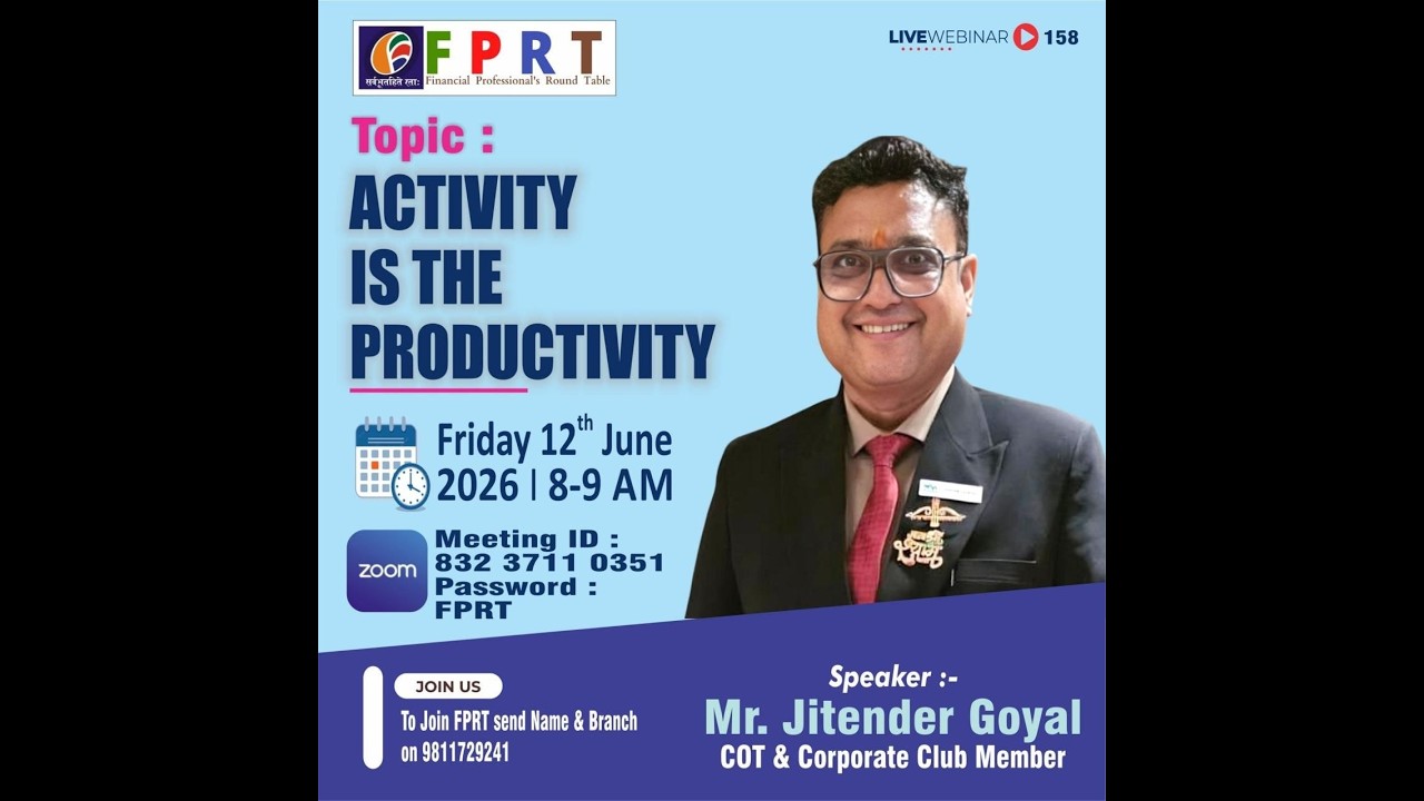 Activity Is The Productivity( Sh Jitendra Goyal ) Cot & Corporate Club Member
