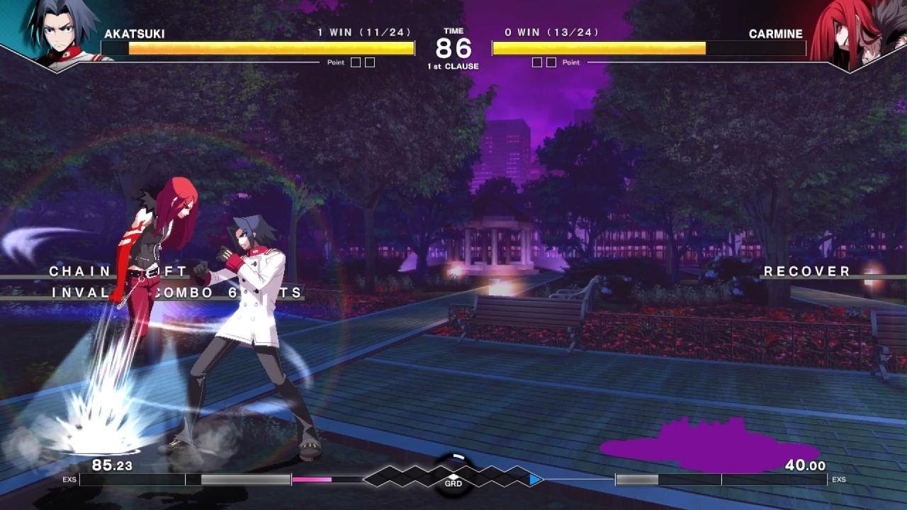 UNDER NIGHT IN-BIRTH II Sys:Celes - Akatsuki Vs Carmine (CPU v CPU) (2)