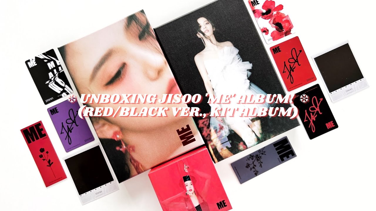 Unboxing BLACKPINK's JISOO 'ME' Solo Album from Ktown4u! ♡ (Red/Black Photobook & Kit Album ver.)