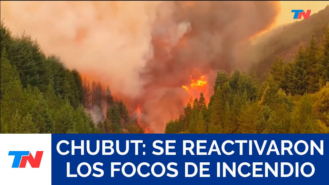 CHUBUT: Se reactivaron focos de incendios por las altas temperaturas