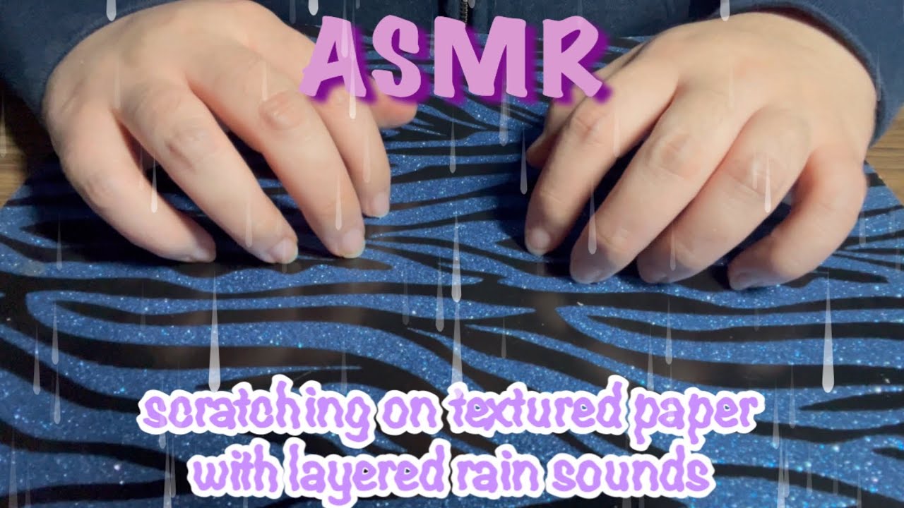 [ASMR] scratching asmr w/ layered rain sounds | lofi