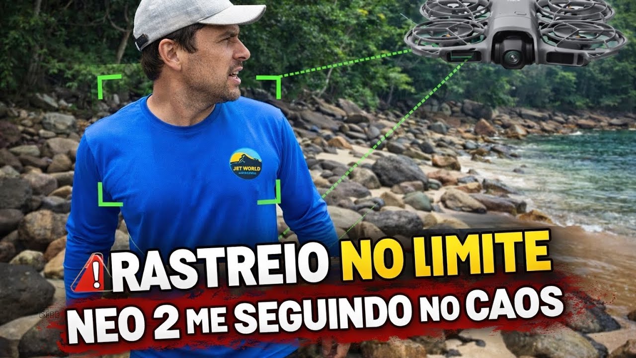 DJI Neo 2 no Rastreio Automático na Praia de Pedras 😱 Ele Detecta a Água Sozinho