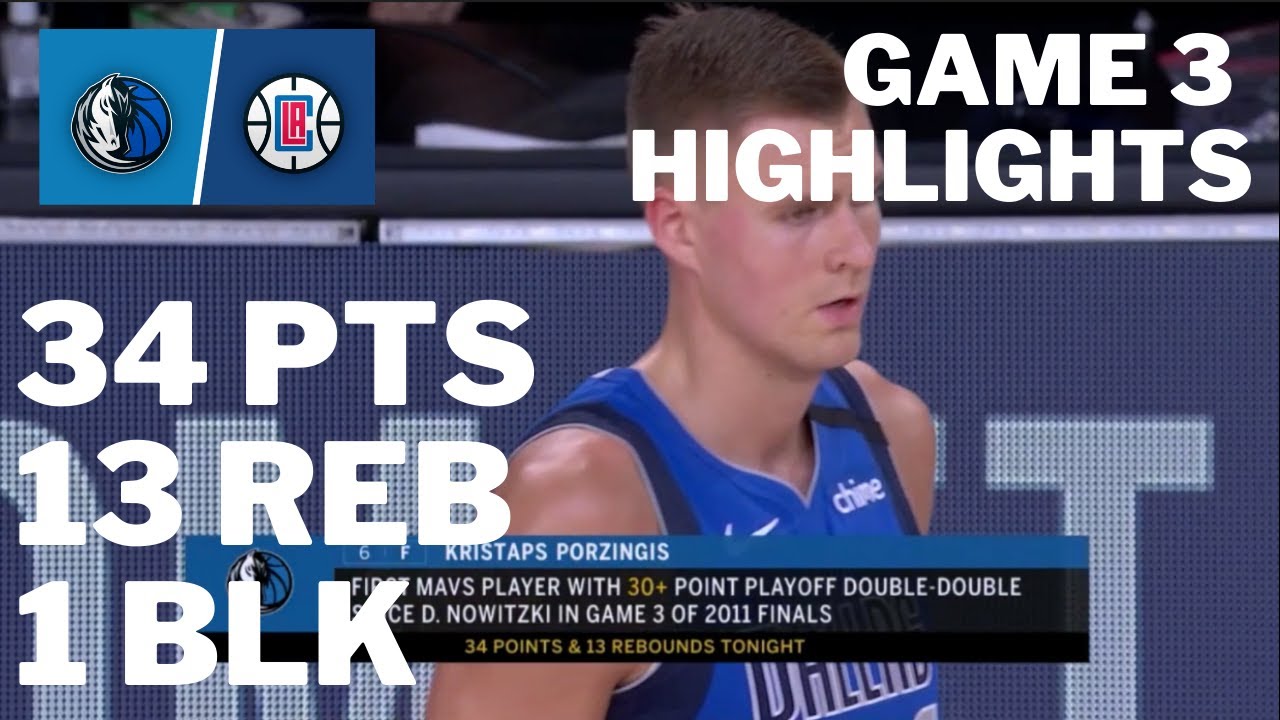 Kristaps Porzingis vs. Clippers: 34 pts, 13 reb HIGHLIGHTS 2019/2020 Play Offs Game 3 [21.08.20.]