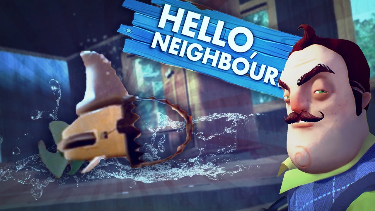 ROBOTIC SHARK!! and SEARCH FOR GOLDEN APPLE! (Hello Neighbor / Hello Neighbour Gameplay)