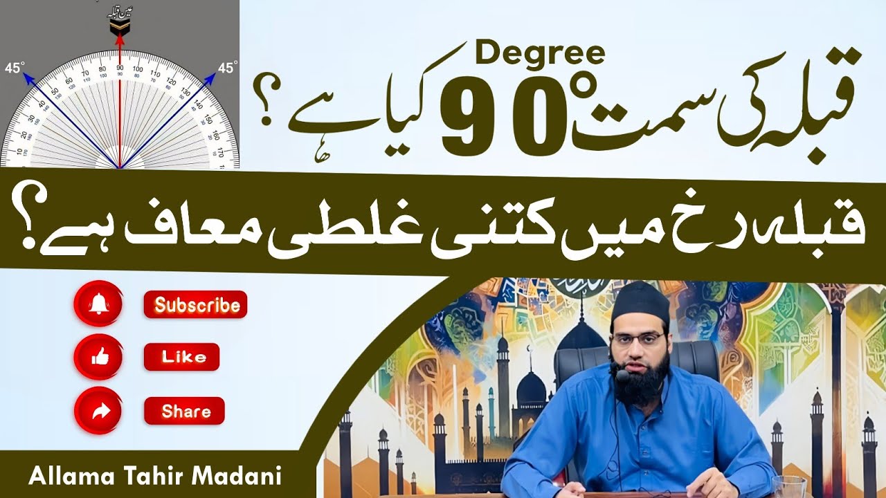 Kabay ki Direction 45° kya| Qibla Rukh se kitna hat jaen tou namaz nahi hogi| سمت کعبہ، استقبال قبلہ