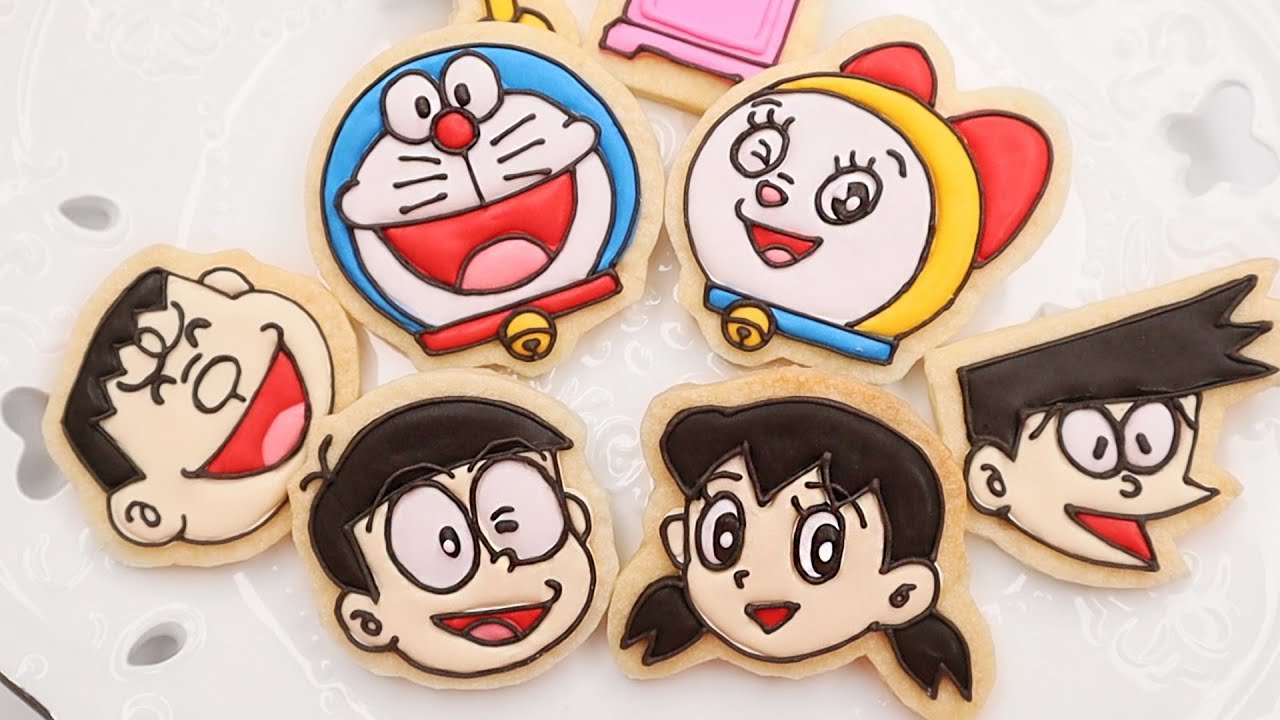 [💖무슨 맛?] 도라에몽! 도와줘! 아이싱 쿠키 - 도라에몽, 노진구, 이슬이, 도라미 / 夢をかなえてドラえもん / Doraemon