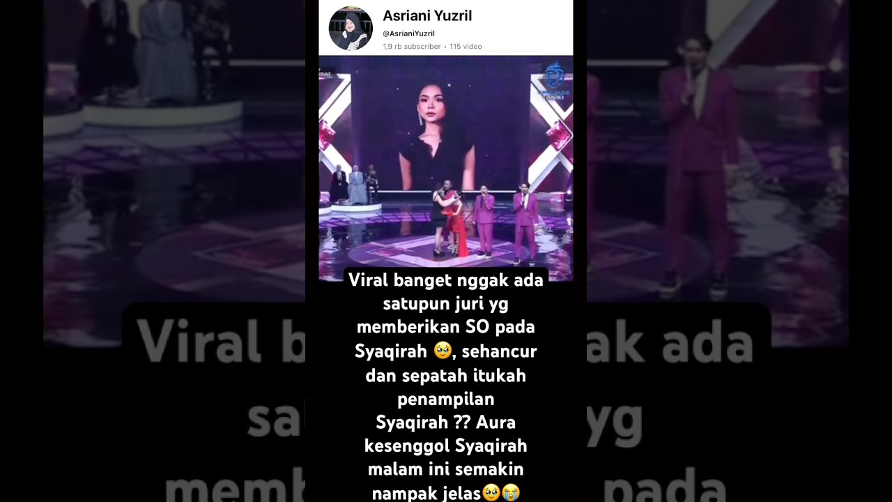 Penampilan Syaqirah malam ini nggak mendapatkan SO dari dewan juri #da7 #indosiar #syaqirahda7