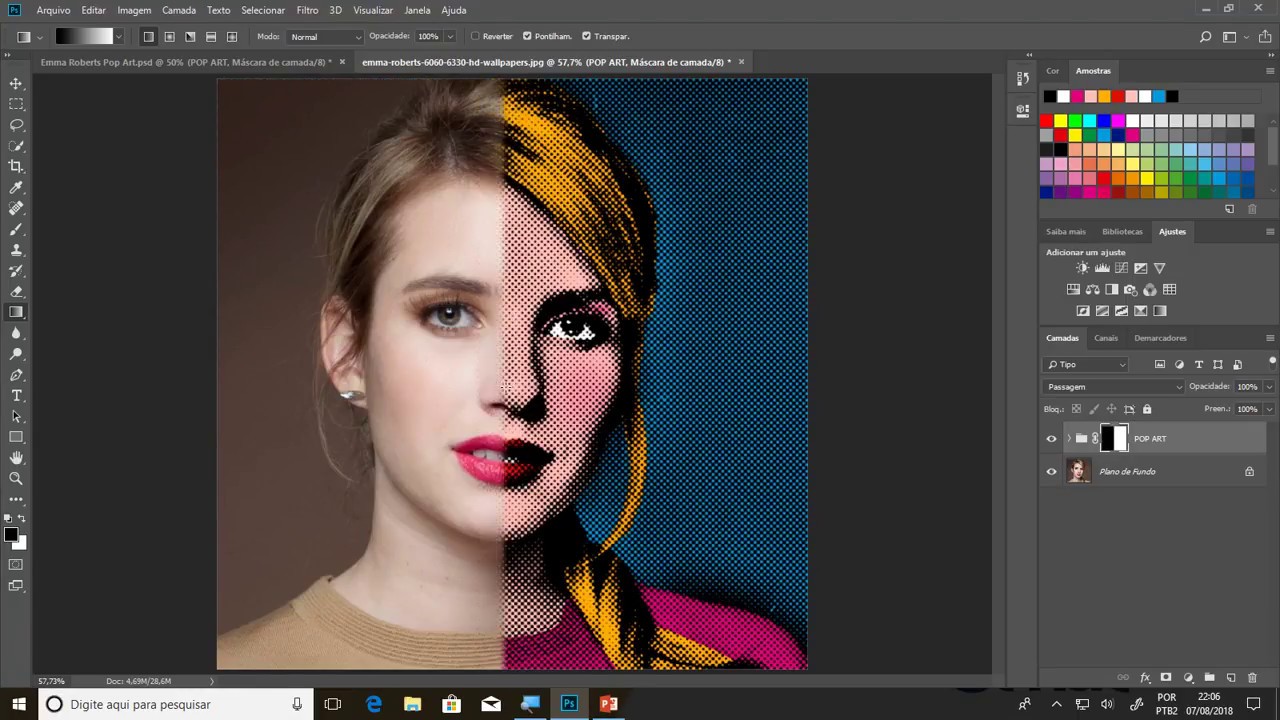 Photoshop CC 2018 - Efeito Pop Art