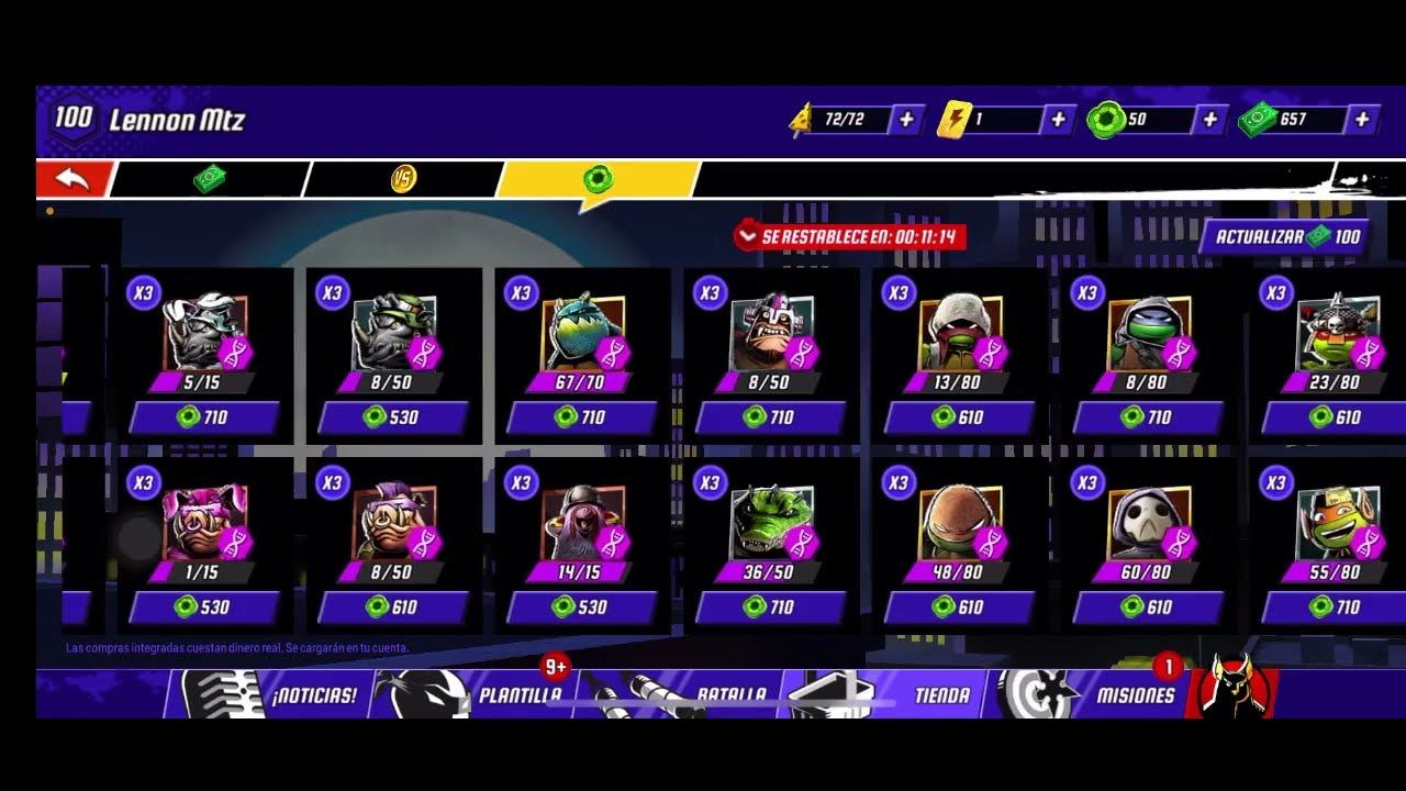 tortugas ninja leyendas como conseguir a cabeza de metal, bebop en todas sus versiones