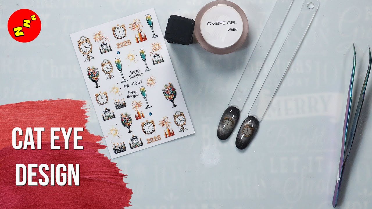 Cat Eye Design mit Nail Sticker | Lazy Nailz 164