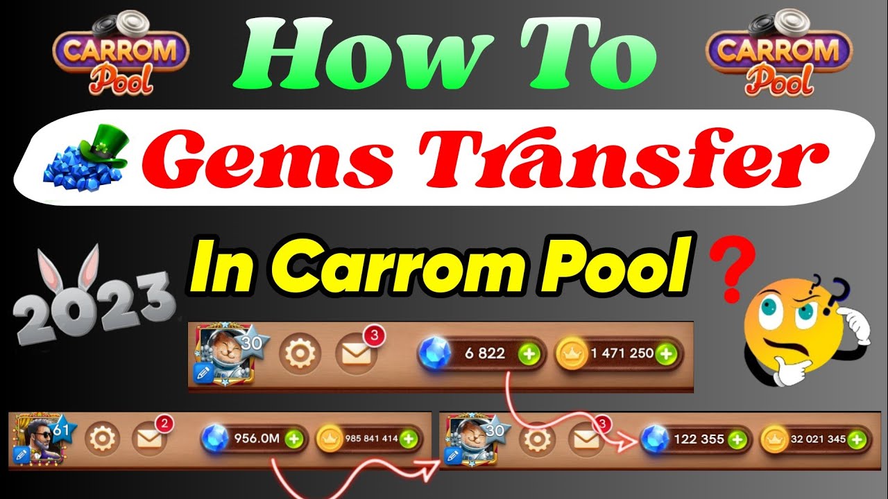 How To Gems Transfer In Carrom Pool ?🤔 | Carrom Pool Me Gems And Coins Transfer Kaise Kare New Trick