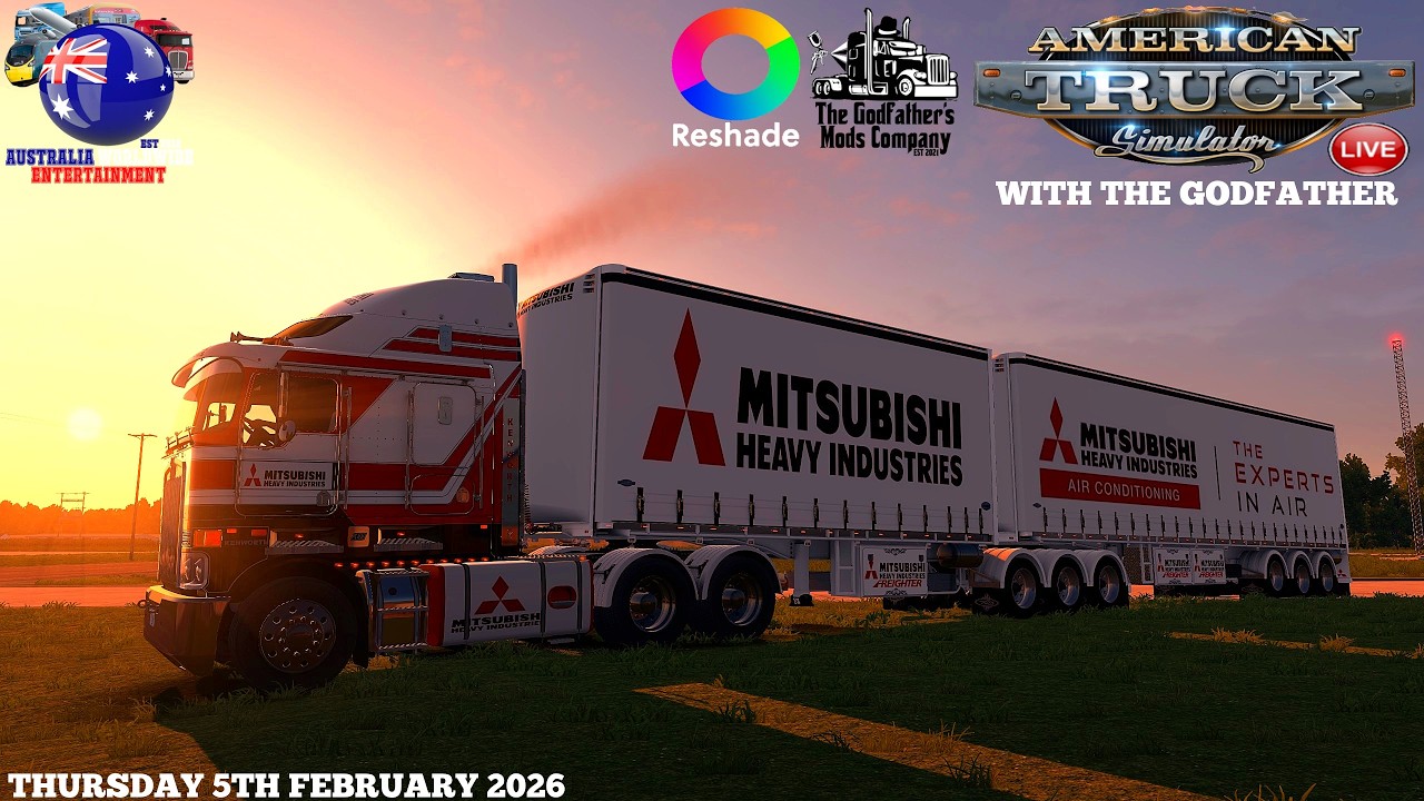 American Truck Simulator LIVE🔴With The Godfather : Thursday 5th February 2026 #trucks #australia