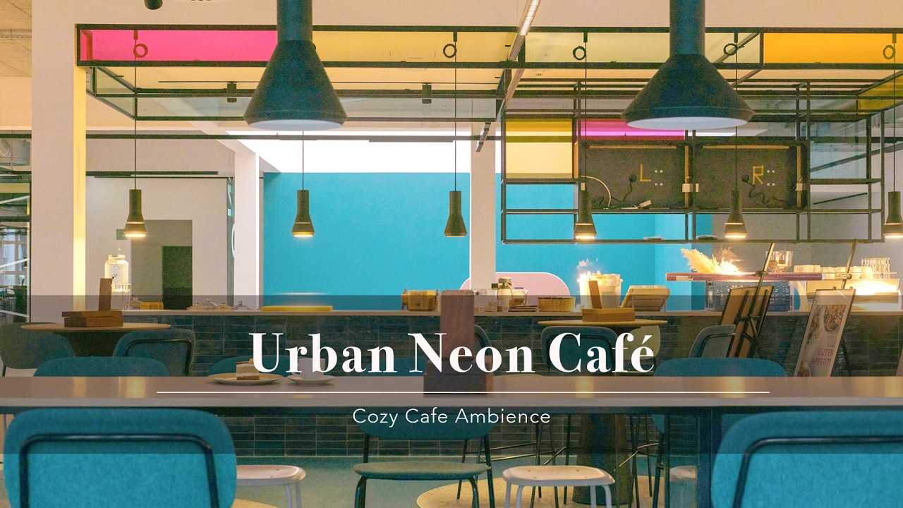 Urban Neon Café Ambience ☕ | Chill Lofi Beats for Focus & Relax