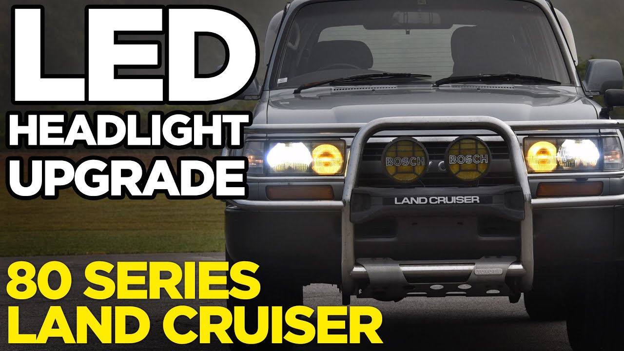 Easy LED Headlight Upgrade - 80 Series Toyota Land Cruiser w/ Cougar Motor 6000k LED Bulbs