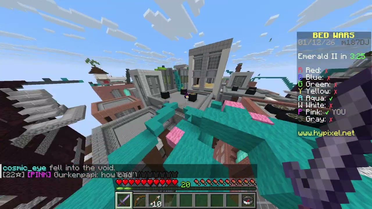 i tried to beat bedwars again [ episode 20 of minecraft hypixel]