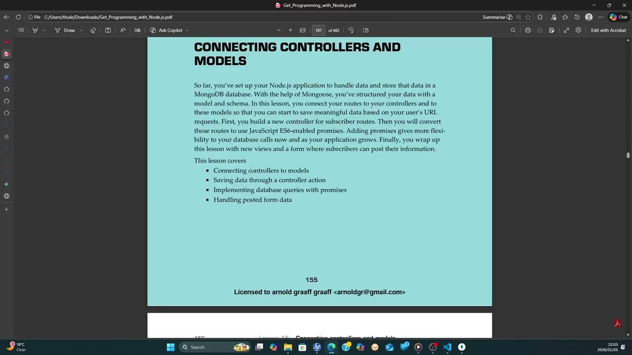 Lesson 15 Controllers and Models