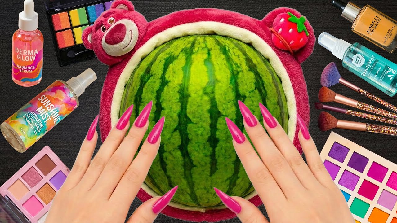 ASMR Makeup on Watermelon (No Talking)