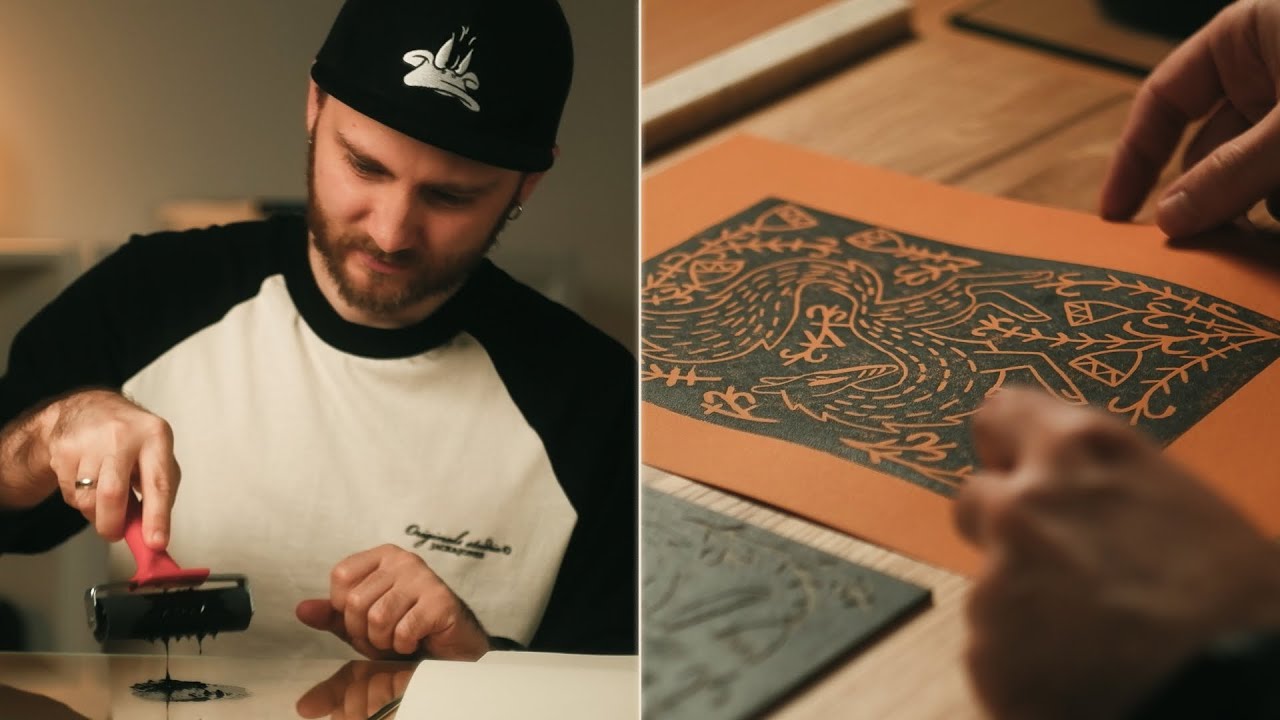 Learning Linocut Printmaking | Full Process