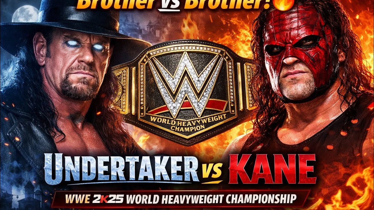 Brother vs Brother! 🔥 Undertaker vs Kane | WWE 2K25 World Heavyweight Championship