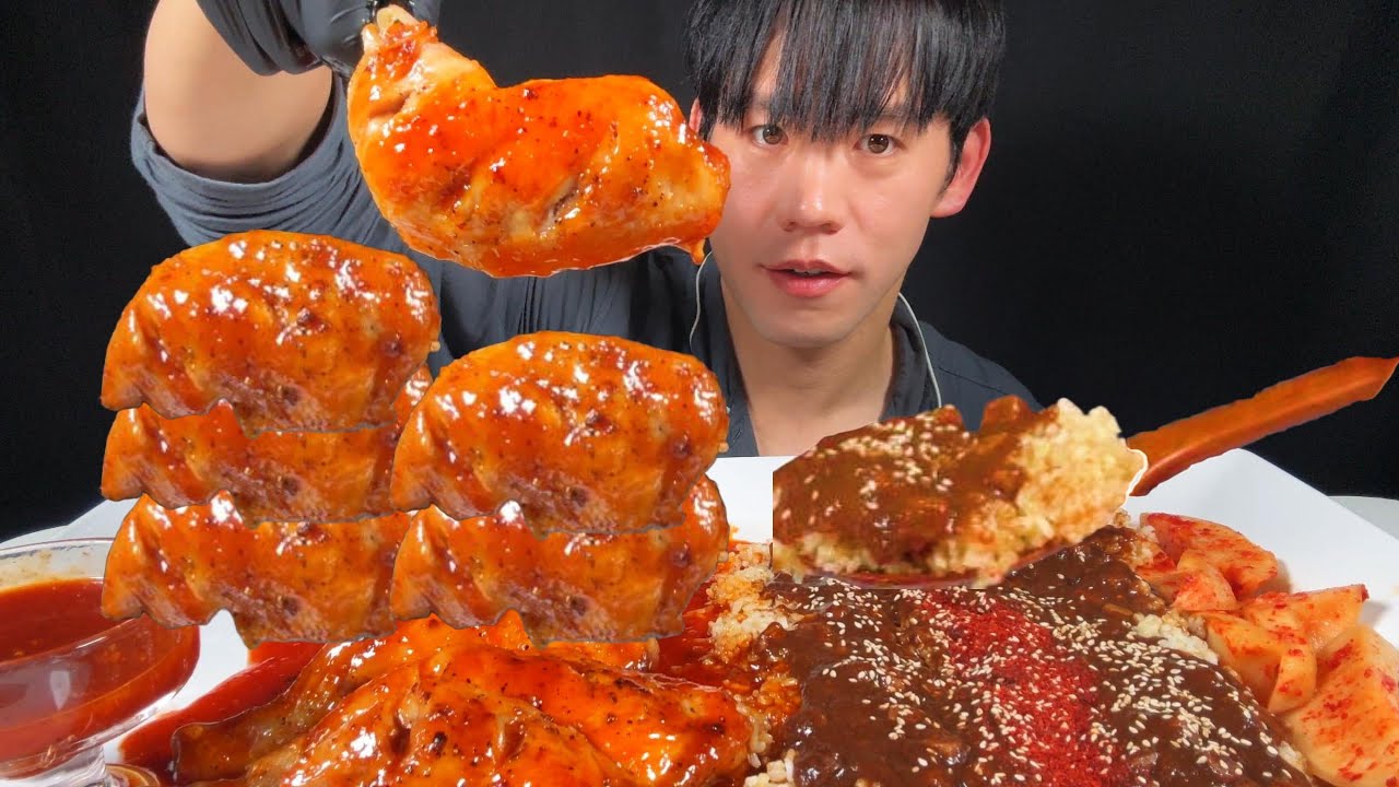SUB) 이렇게 만들어보셨나요? 육즙가득 양념장각구이와 짜장밥 Grilled marinated janggak and jajang rice ASMR MUKBANG