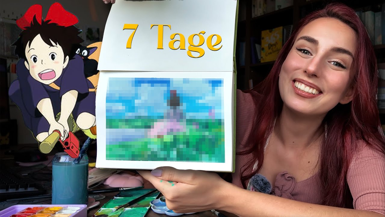 In einer Woche Bilder malen wie aus einem Studio Ghibli Film! 🎨