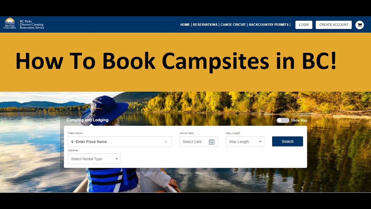 Как забронировать места в кемпингах с помощью DiscoverCamping.ca