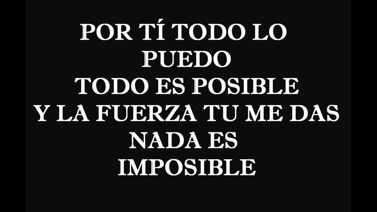 NADA ES IMPOSIBLE  MARCOS BARRIENTOS con letra