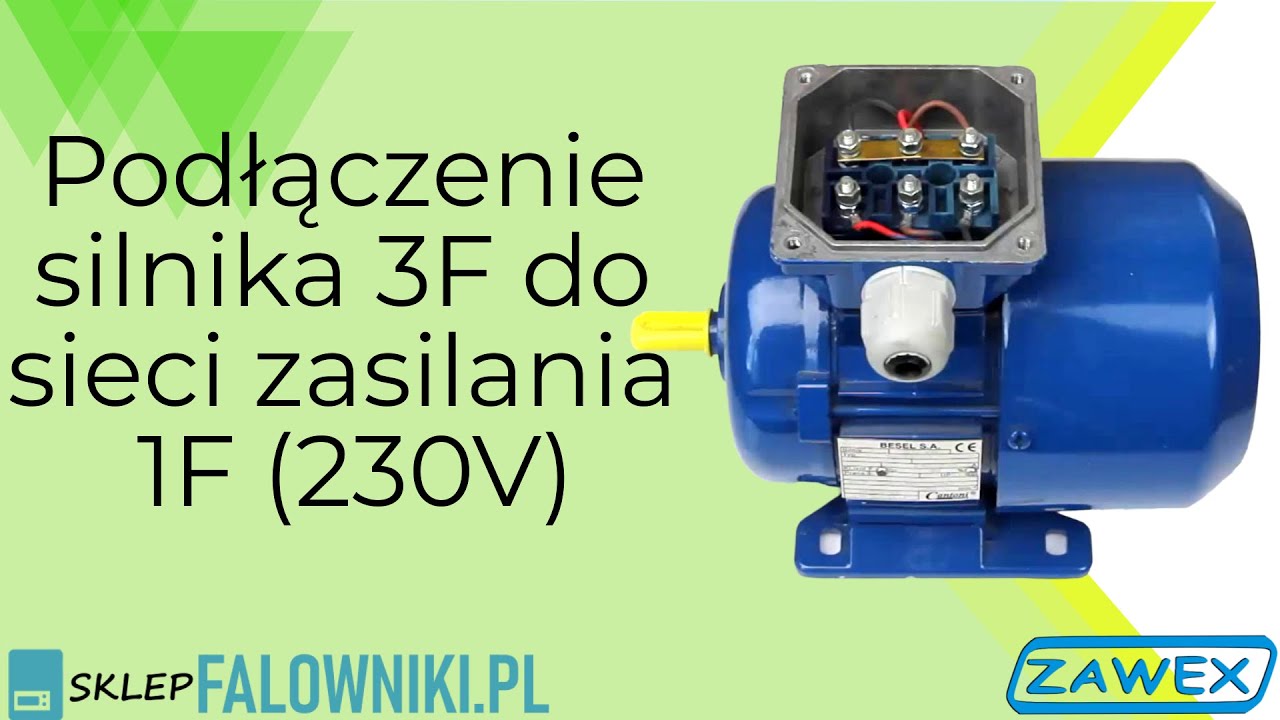 Podłączenie silnika 3F do sieci zasilania 1F (230V) – zastosowanie falownika.